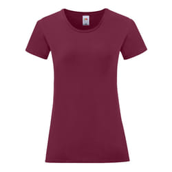 Fruit Of The Loom - T-shirt manches courtes ICONIC - Femme (Bordeaux)