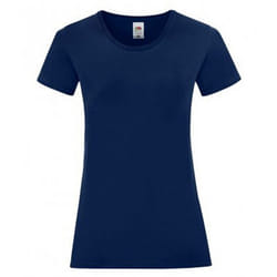Fruit Of The Loom - T-shirt manches courtes ICONIC - Femme (Bleu marine)