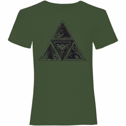 Nintendo - T-shirt TRIFORCE - Adulte (Vert)