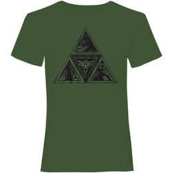 Nintendo - T-shirt TRIFORCE - Adulte (Vert)