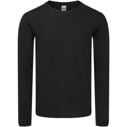 Fruit Of The Loom - T-shirt manches longues ICONIC - Homme (Noir)