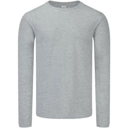 Fruit Of The Loom - T-shirt manches longues ICONIC - Homme (Gris chiné)