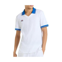 T-shirt Rib Tennis Tee - UMBRO - Blanc - Modal - Homme - Regular - Manches courtes - Col arrondi