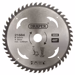 Draper Tools 21684, 25,5 cm, 3 cm, Pointe au carbure de tungstène (TCC), 1 pièce(s)