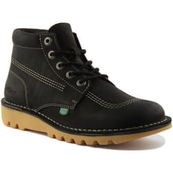 Bottines Kick Hi en cuir pour hommes - Kickers - Noir - Haute tige - Lacets