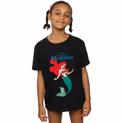 Disney - T-shirt THE LITTLE MERMAID - Fille (Noir)