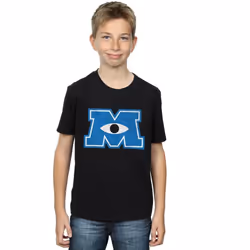 Disney - T-shirt MONSTERS UNIVERSITY MONSTER M - Garçon (Noir)