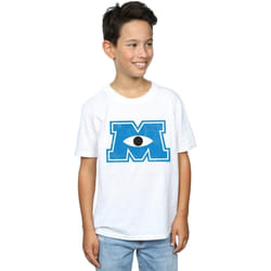 Disney - T-shirt MONSTERS UNIVERSITY MONSTER M - Garçon (Blanc)