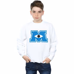 Disney - Sweat MONSTERS UNIVERSITY MONSTER M - Garçon (Blanc)