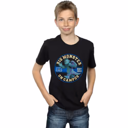 Disney - T-shirt MONSTERS UNIVERSITY MONSTER ON CAMPUS - Garçon (Noir)