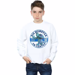 Disney - Sweat MONSTERS UNIVERSITY MONSTER ON CAMPUS - Garçon (Blanc)