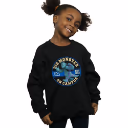 Disney - Sweat MONSTERS UNIVERSITY MONSTER ON CAMPUS - Fille (Noir)