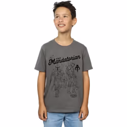Star Wars - T-shirt THE MANDALORIAN HUNTER - Garçon (Charbon)
