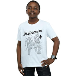 Star Wars - T-shirt THE MANDALORIAN HUNTER - Garçon (Blanc)