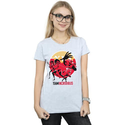 Disney - T-shirt INCREDIBLES TEAM INCREDIBLES - Femme (Gris chiné)