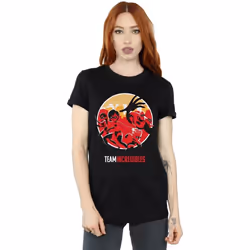 Disney - T-shirt INCREDIBLES TEAM INCREDIBLES - Femme (Noir)