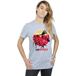 Disney - T-shirt INCREDIBLES TEAM INCREDIBLES - Femme (Gris chiné)