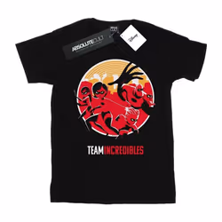 Disney - T-shirt INCREDIBLES TEAM INCREDIBLES - Fille (Noir)