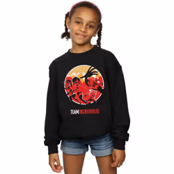 Disney - Sweat INCREDIBLES TEAM INCREDIBLES - Fille (Noir)