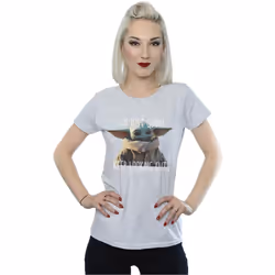 Star Wars - T-shirt THE MANDALORIAN KEEP LOOKING CUTE - Femme (Gris chiné)