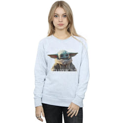 Star Wars - Sweat THE MANDALORIAN KEEP LOOKING CUTE - Femme (Gris chiné)