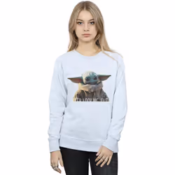 Star Wars - Sweat THE MANDALORIAN KEEP LOOKING CUTE - Femme (Gris chiné)
