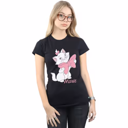 Disney - T-shirt ARISTOCATS BOW - Femme (Noir)