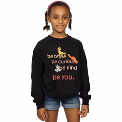 Disney - Sweat BE BRAVE BE CURIOUS - Fille (Noir)