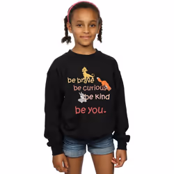 Disney - Sweat BE BRAVE BE CURIOUS - Fille (Noir)