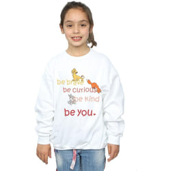 Disney - Sweat BE BRAVE BE CURIOUS - Fille (Blanc)