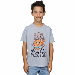Disney - T-shirt THE ARISTOCATS DOUBLE TROUBLE - Garçon (Gris chiné)