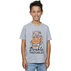 Disney - T-shirt THE ARISTOCATS DOUBLE TROUBLE - Garçon (Gris chiné)