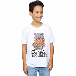 Disney - T-shirt THE ARISTOCATS DOUBLE TROUBLE - Garçon (Blanc)