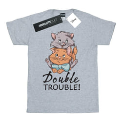 Disney - T-shirt THE ARISTOCATS DOUBLE TROUBLE - Fille (Gris chiné)