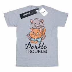 Disney - T-shirt THE ARISTOCATS DOUBLE TROUBLE - Fille (Gris chiné)