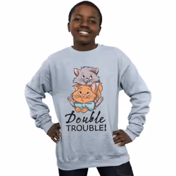 Disney - Sweat THE ARISTOCATS DOUBLE TROUBLE - Garçon (Gris chiné)