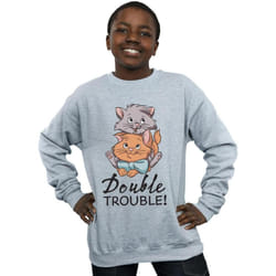 Disney - Sweat THE ARISTOCATS DOUBLE TROUBLE - Garçon (Gris chiné)