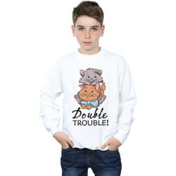 Disney - Sweat THE ARISTOCATS DOUBLE TROUBLE - Garçon (Blanc)