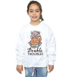 Disney - Sweat THE ARISTOCATS DOUBLE TROUBLE - Fille (Blanc)
