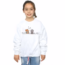 Disney - Sweat THE ARISTOCATS PIANO PLAYERS - Fille (Blanc)