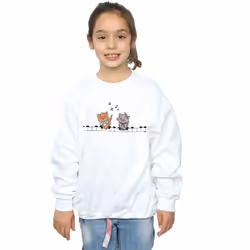 Disney - Sweat THE ARISTOCATS PIANO PLAYERS - Fille (Blanc) - 12/13 ans