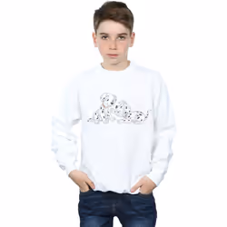 Disney - Sweat DALMATIANS FRIENDS - Garçon (Blanc)