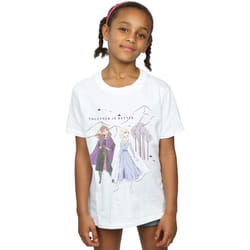 Disney - T-shirt FROZEN - Fille (Blanc)