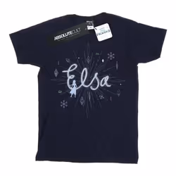 Disney - T-shirt FROZEN - Fille (Bleu marine)