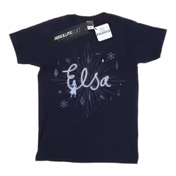 Disney - T-shirt FROZEN - Fille (Bleu marine)