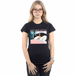 Disney - T-shirt PRINCESS JUST FIVE MORE MINUTES - Femme (Noir)