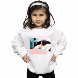 Disney - Sweat PRINCESS JUST FIVE MORE MINUTES - Fille (Blanc)