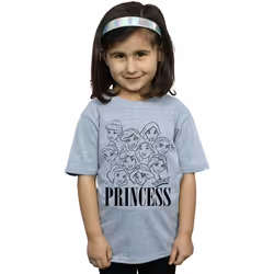 Disney - T-shirt - Fille (Gris chiné)