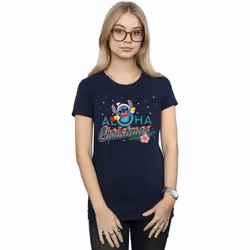 Disney - T-shirt ALOHA - Femme (Bleu marine)