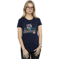 Disney - T-shirt ALOHA - Femme (Bleu marine)